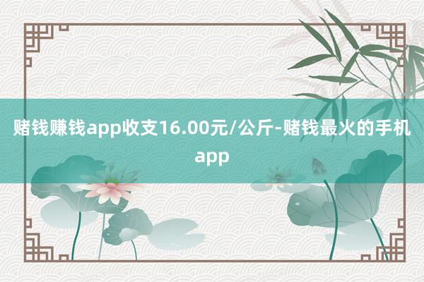 赌钱赚钱app收支16.00元/公斤-赌钱最火的手机app