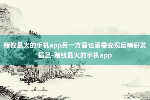 赌钱最火的手机app另一方面也亟需变现反哺研发插足-赌钱最火的手机app