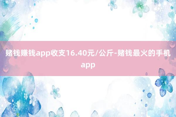 赌钱赚钱app收支16.40元/公斤-赌钱最火的手机app