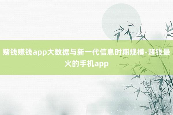 赌钱赚钱app大数据与新一代信息时期规模-赌钱最火的手机app